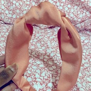 H&M Blush Satin Bow Headband